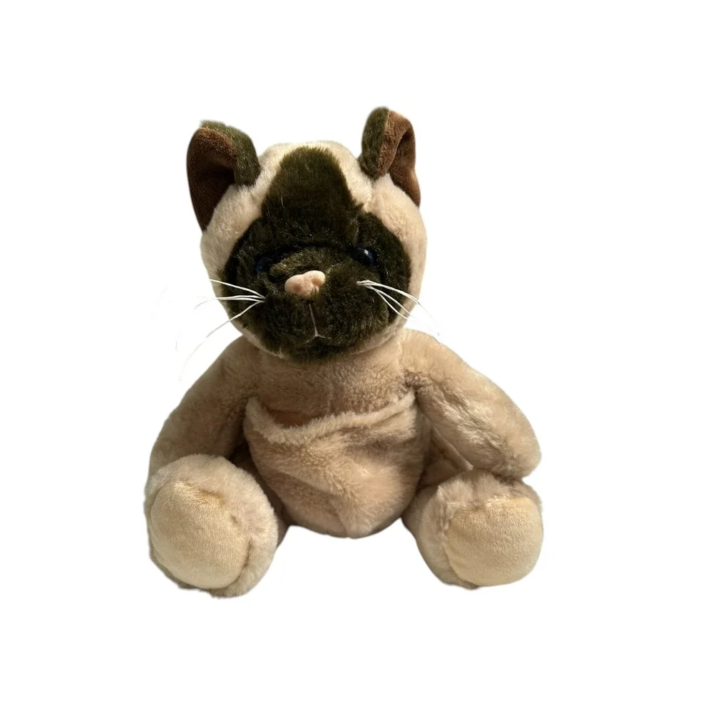 Fun Stuff Siamese Cat Plush Stuffed Animal Front Pocket Sitting 10